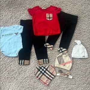 Huge baby lot bundle, authentic burberry baby hat